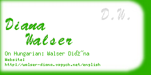 diana walser business card